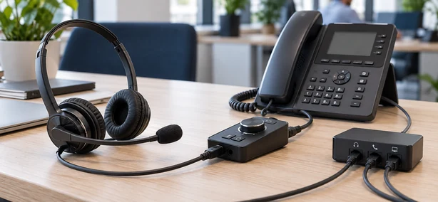 Amplificadores y Conmutadores para Auriculares Telefónicos