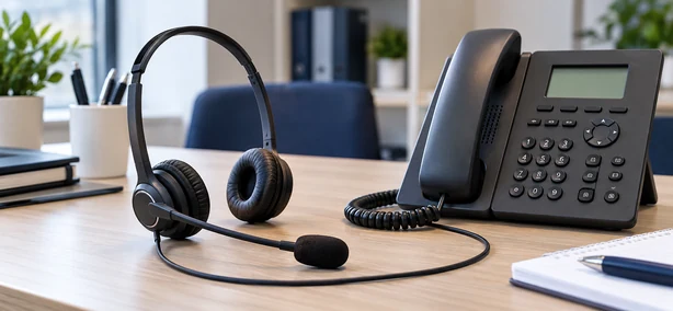 Auriculares telefónicos con cable