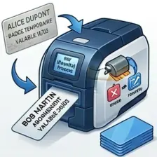 Impresora de tarjetas regrabables