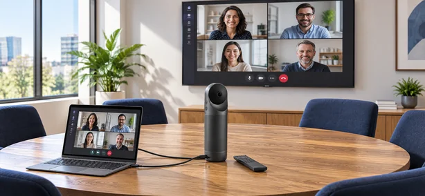Cámara con vista de 360° para videoconferencia