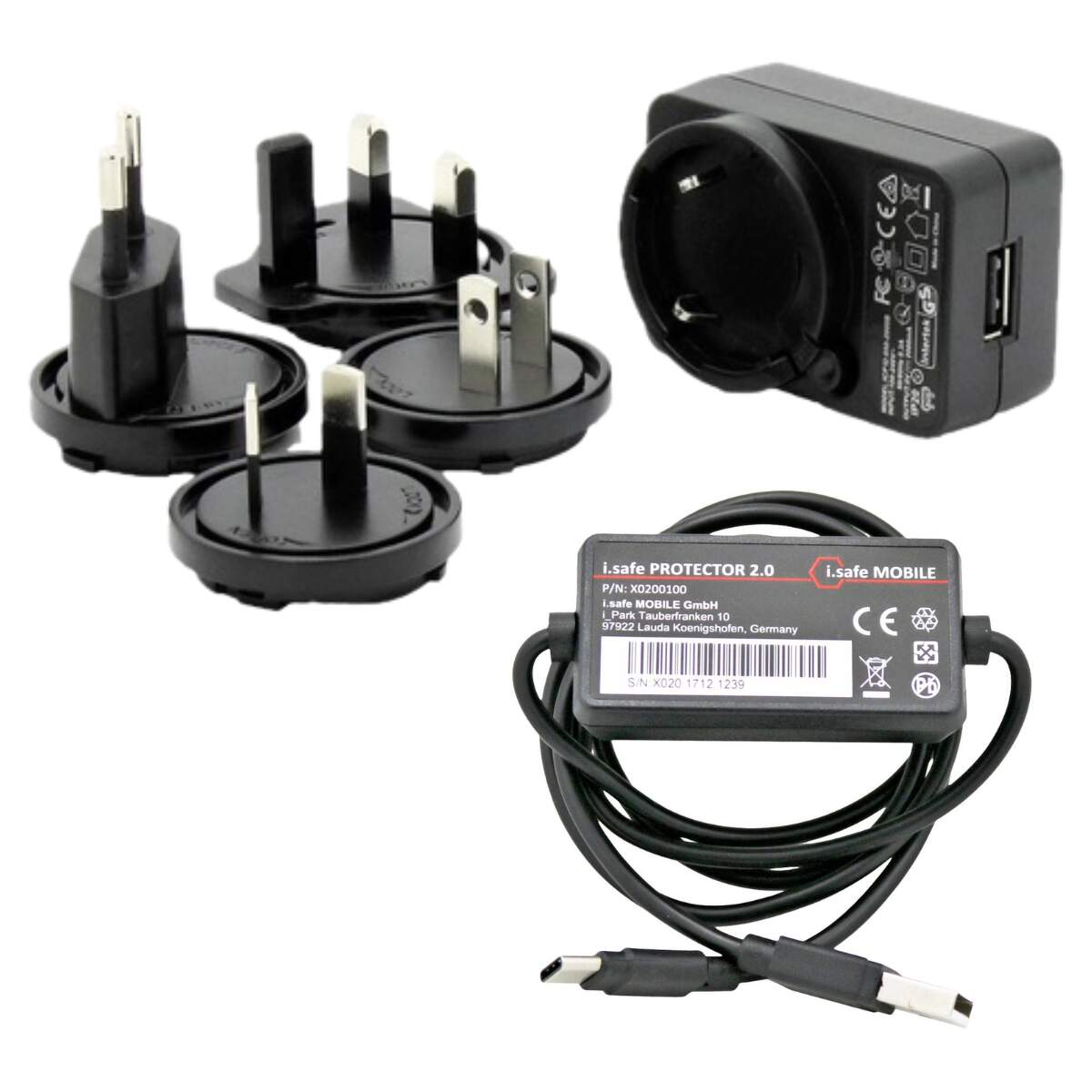 Product Image for Cargador USB completo I.Safe tipo A/C Protector 2.0