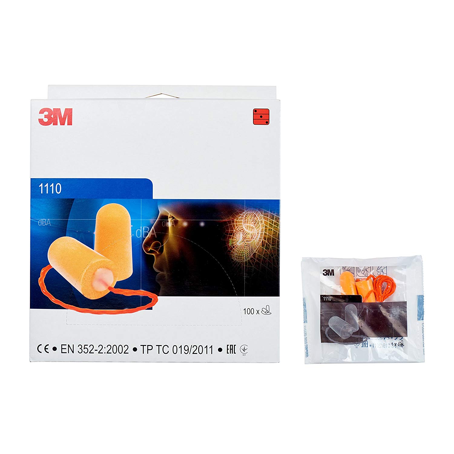 Product Image for 3M K1110 - Caja de 100 pares - Tapones Antiruido