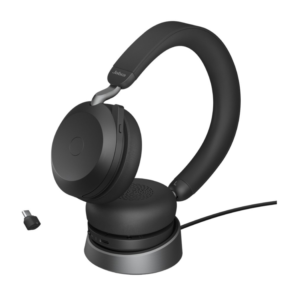Product Image for Jabra Evolve2 75 UC Stereo con dongle USB-C y Base de carga - Auriculares Telefonicos