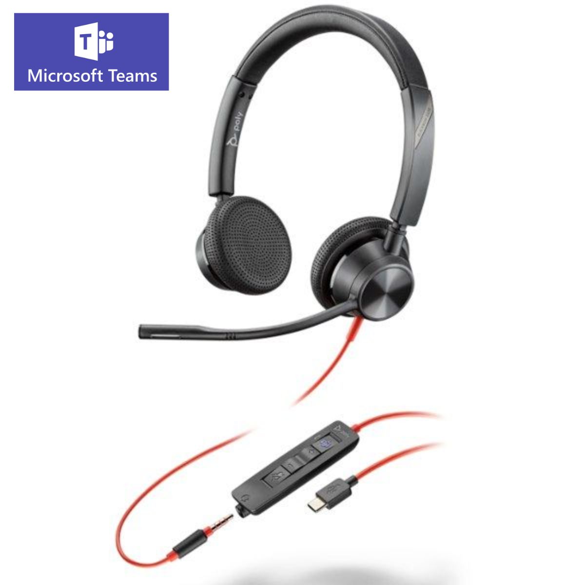 Product Image for Plantronics Blackwire 3325 USB-C MS - Auriculares Telefonicos USB