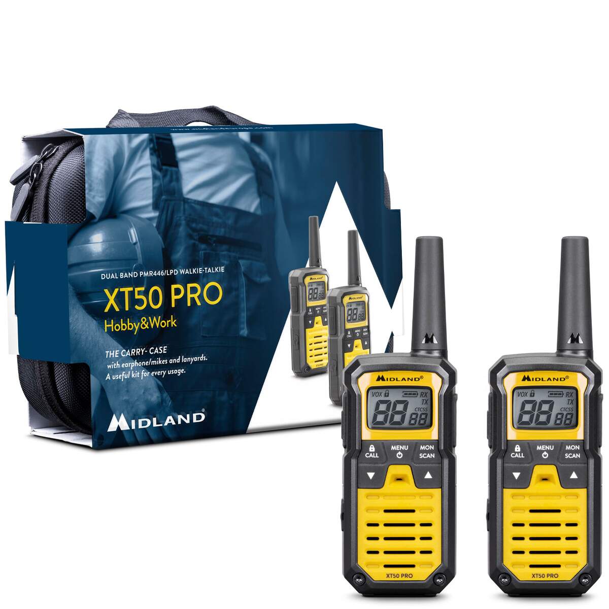 Product Image for Midland XT50 Pro Hobby & Work - Walkie Talkie sin Licencia