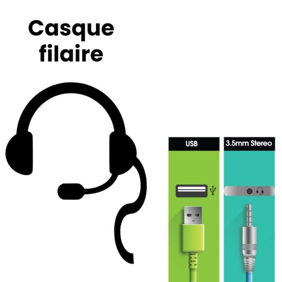 Auriculares con cable Jack 3.5mm y USB-A