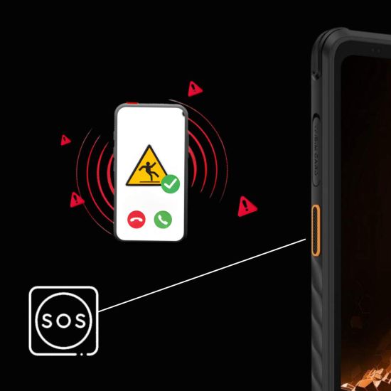 Smartphone de emergencia PROHammer iron 6 5g para asegurar la protección del trabajador aislado DUERP