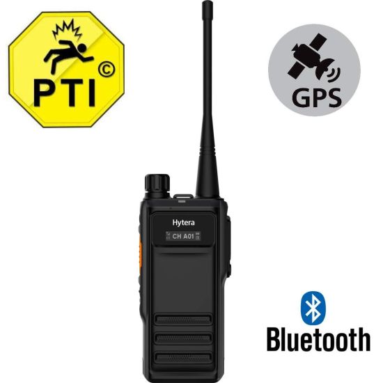 Hytera HP605 UHF - PTI Bluetooth GPS - walkie-talkie digital con licencia - HP605GBTUM