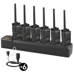 Paquete de seguridad Motorola XT460 con cargador de 6 posiciones - 5031753006396