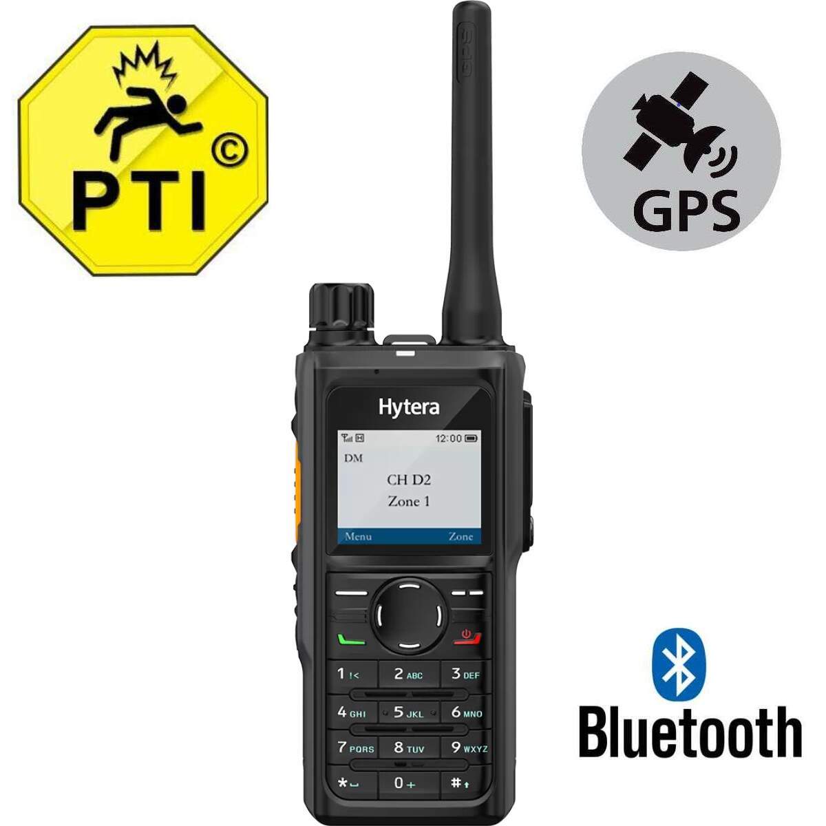 Product Image for Hytera HP685 UHF - Protección Trabajador Aislado Bluetooth GPS - Walkie Talkie Con Licencia