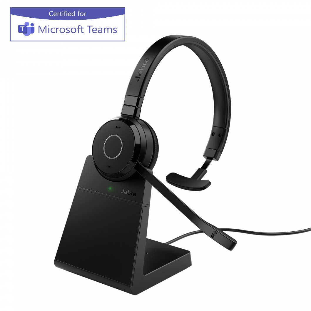 Product Image for Jabra Evolve 65 TE MS Mono + Base de carga - Auriculares Telefonicos