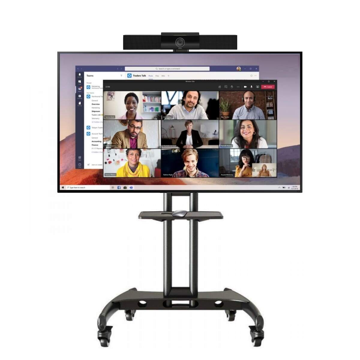 Product Image for Kit de Videoconferencia Inalámbrico Viewsonic - Pantalla + Soporte con Ruedas - Kit de Videoconferencia - Sistema de Videoconferencia