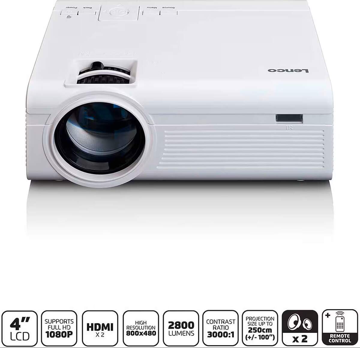 Product Image for Lenco LPJ-280WH - Pantallas Profesionales - Pantalla Señalización Digital