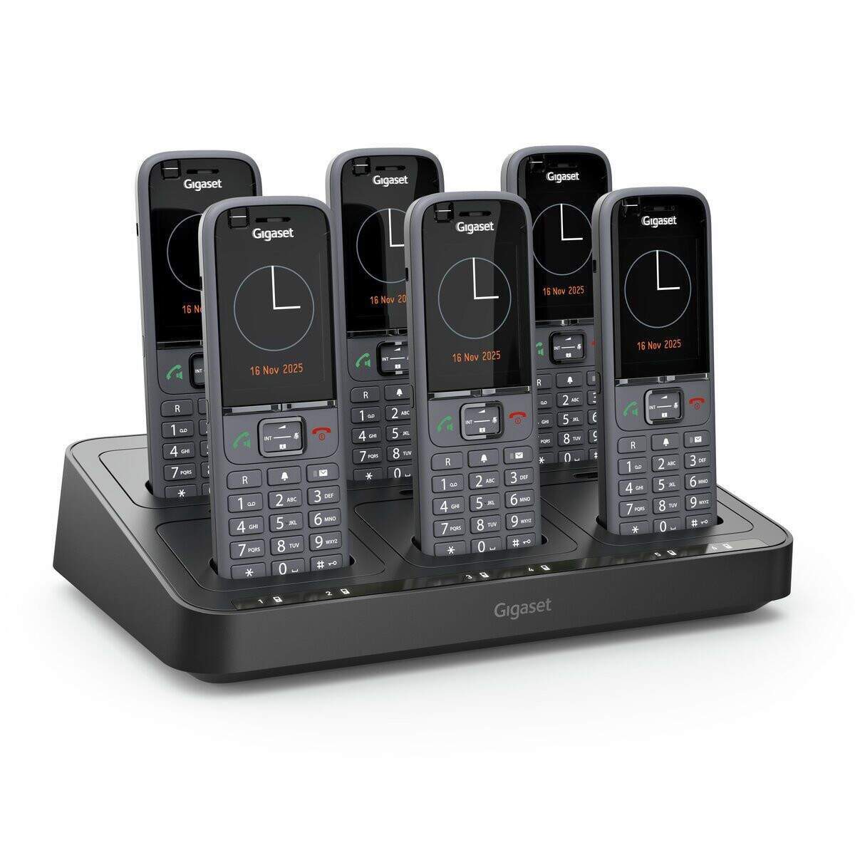 Product Image for Pack de 6 teléfonos Gigaset S700H Pro con Multicharger PRO - Teléfono DECT - Combinarse DECT