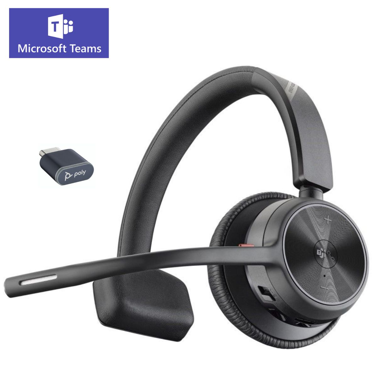 Product Image for Poly Voyager 4310 MS Teams con Dongle USB-C - Auriculares Telefonicos