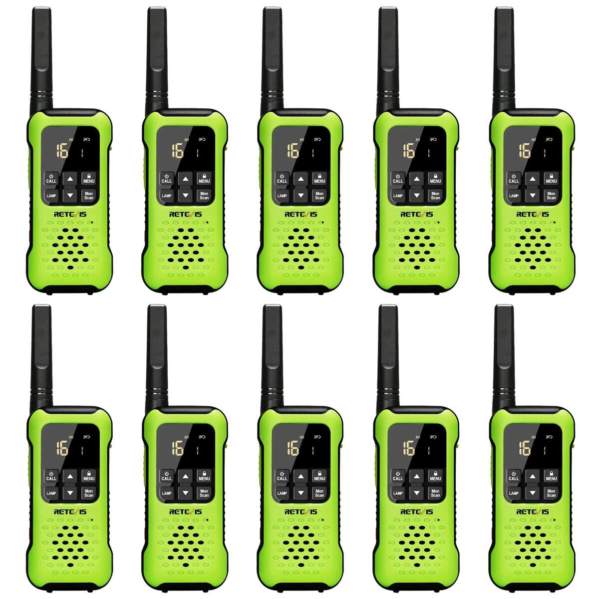 Product Image for Pack de 10 Retevis RT649P 2.0 - Walkie Talkie Profesional Retevis