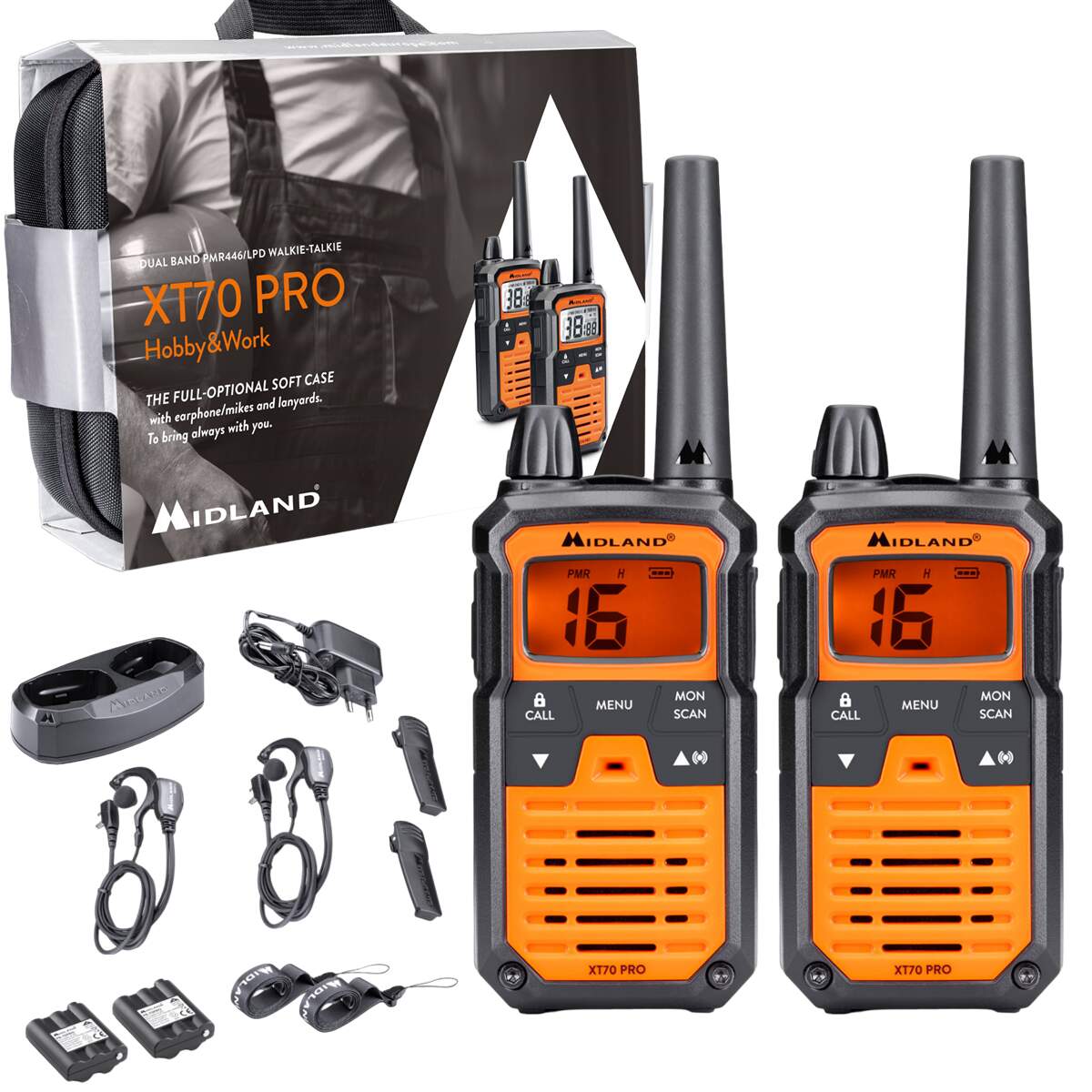 Product Image for Midland XT70 Pro Hobby & Work - Walkie Talkie sin Licencia