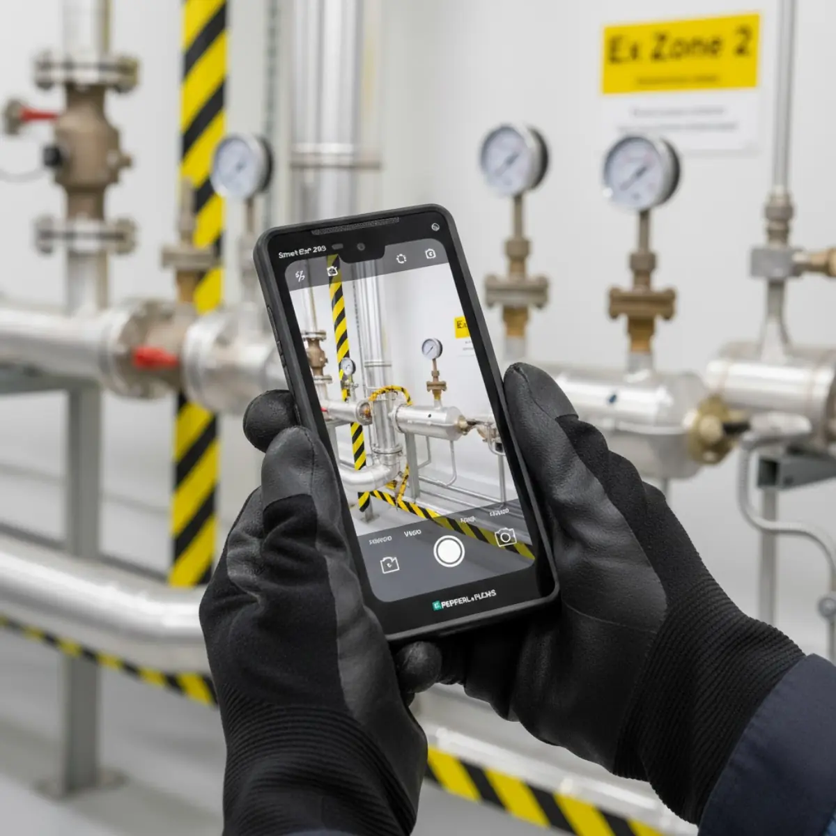 Smart-Ex 203 in situ, resistente al polvo y a la lluvia