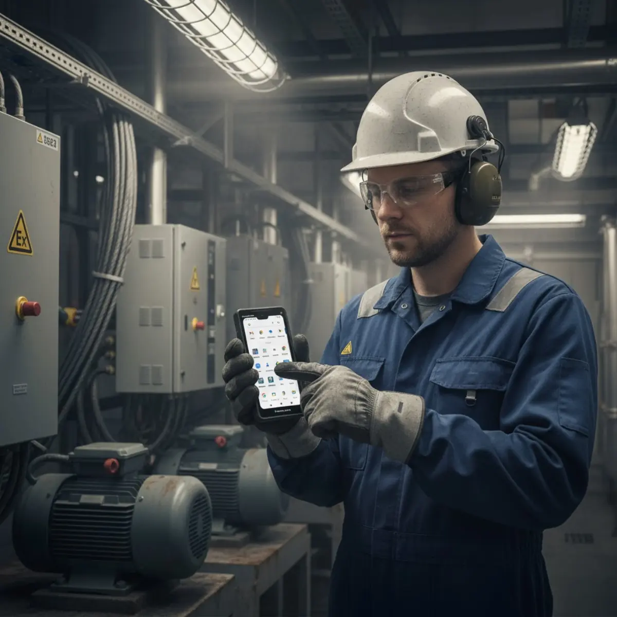 Técnico que utiliza smart-ex 203 en sitios con riesgo de explosión