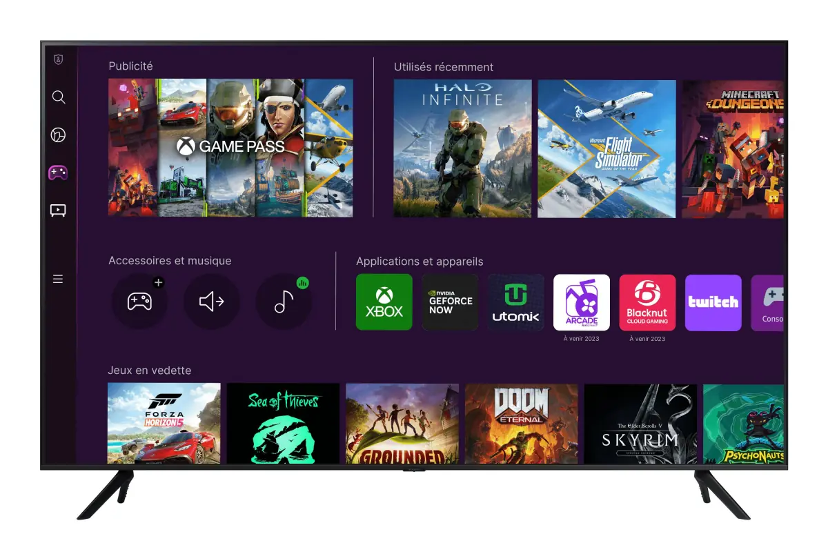 Juegos Hub en 65CU7025 Samsung