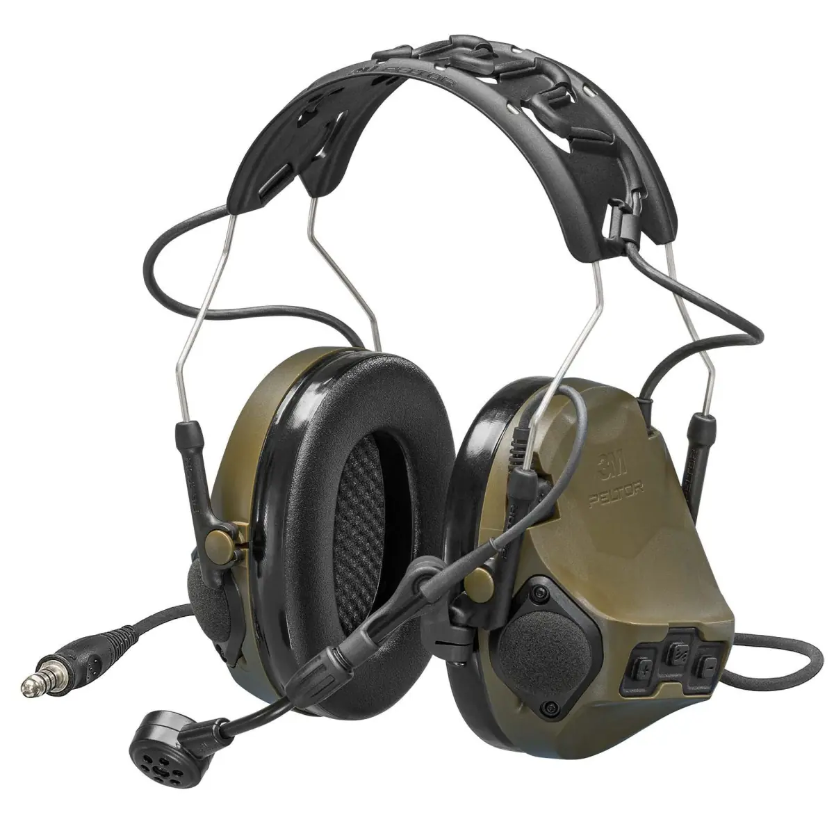 3M PELTOR ComTac 9 NIB Gris Carbón — vista de perfil