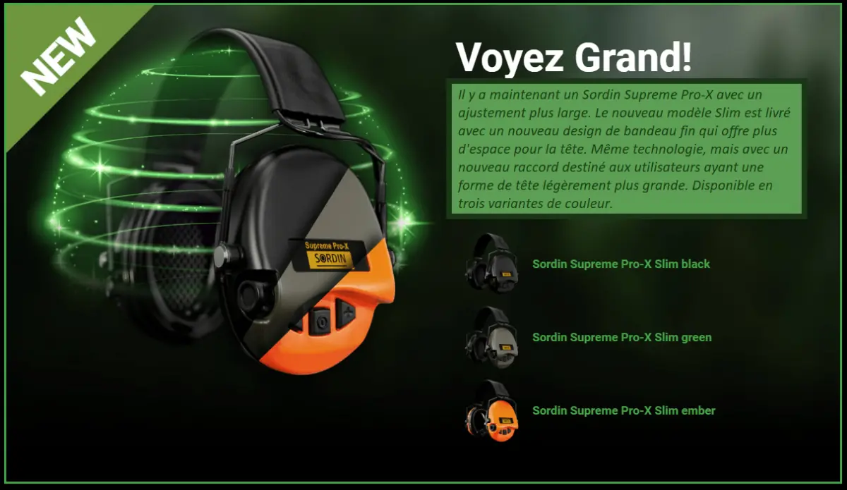 Nueva gama de auricular Sordin - Sordin SUPREME Pro-X Slim Black