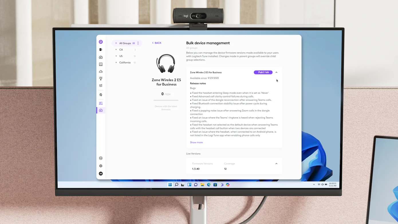 Logitech Sincronizar para actualizaciones