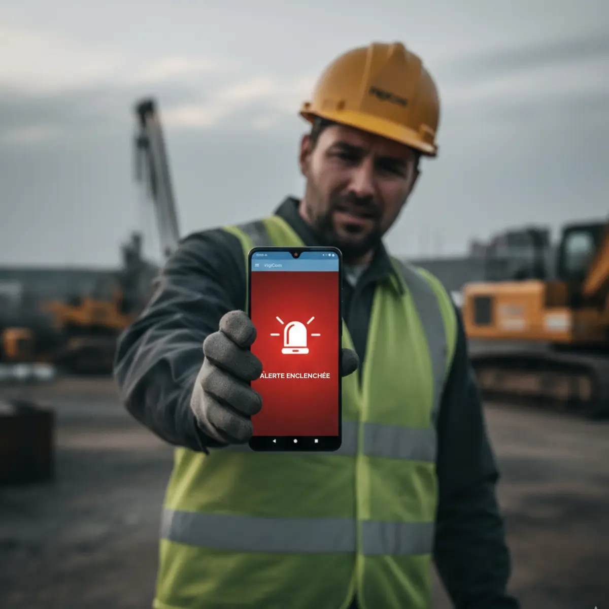 Smartphone PTI Ejemplo de alerta de malestar de ATI101OS