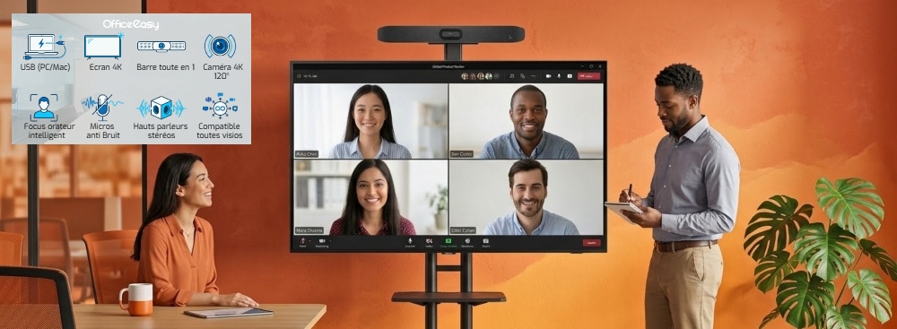 Poly Studio V12 - Barra de video USB 4K