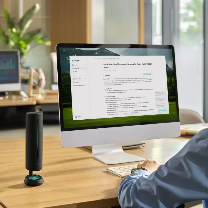 Transcripción de IA Insta360 Wave