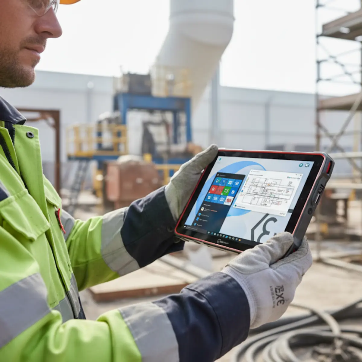 Tableta IS945.1 Windows para obras de construcción ATEX Zona 1
