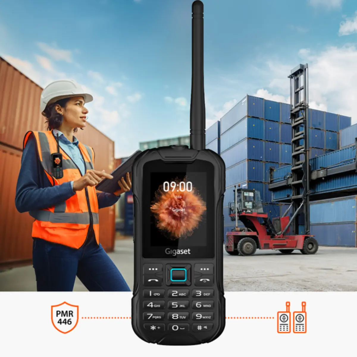 Gigaset GLX8 Active, Walkie Talkie Rugged PMR446 y función de teléfono 4G