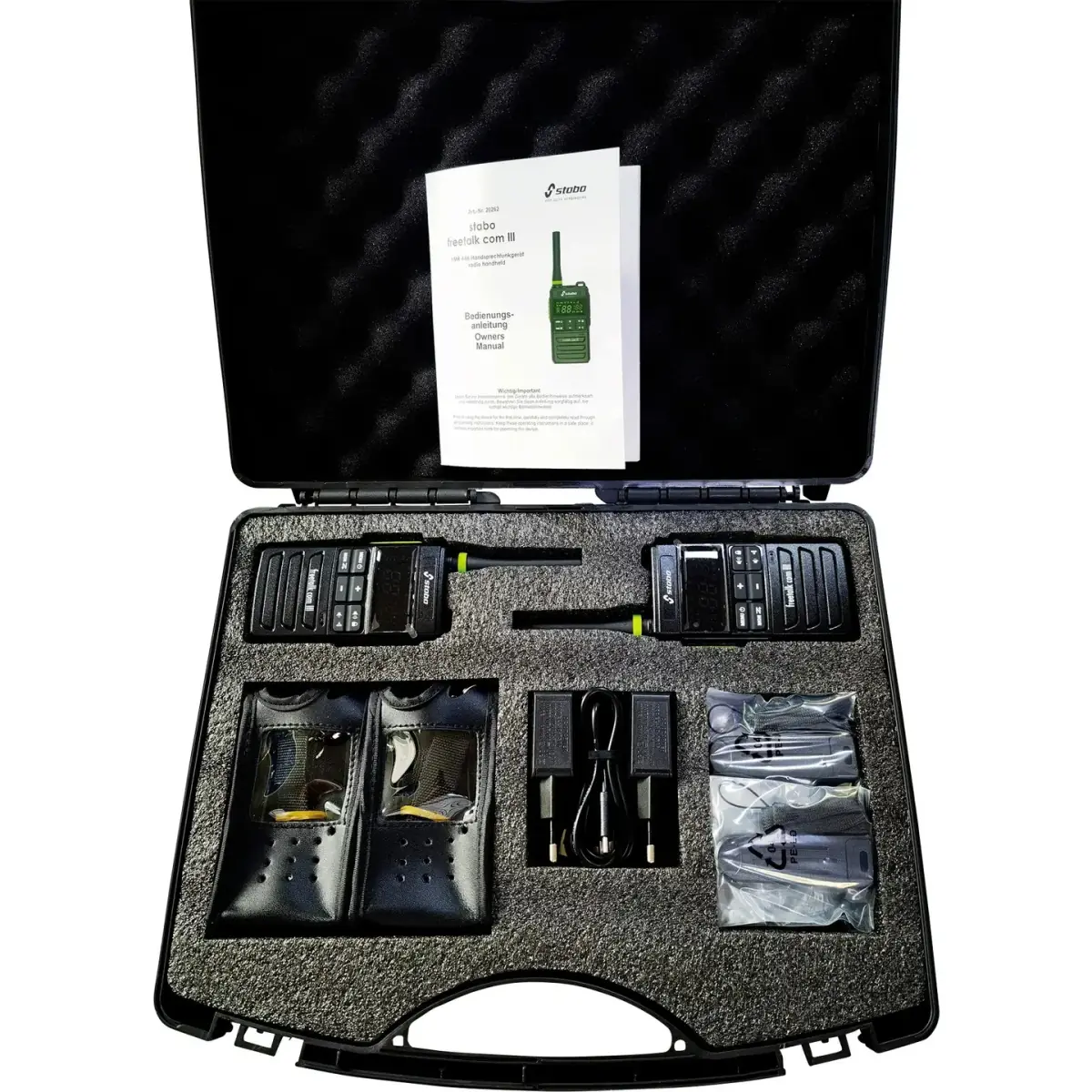 Coffret duo Freetalk Com III abierto