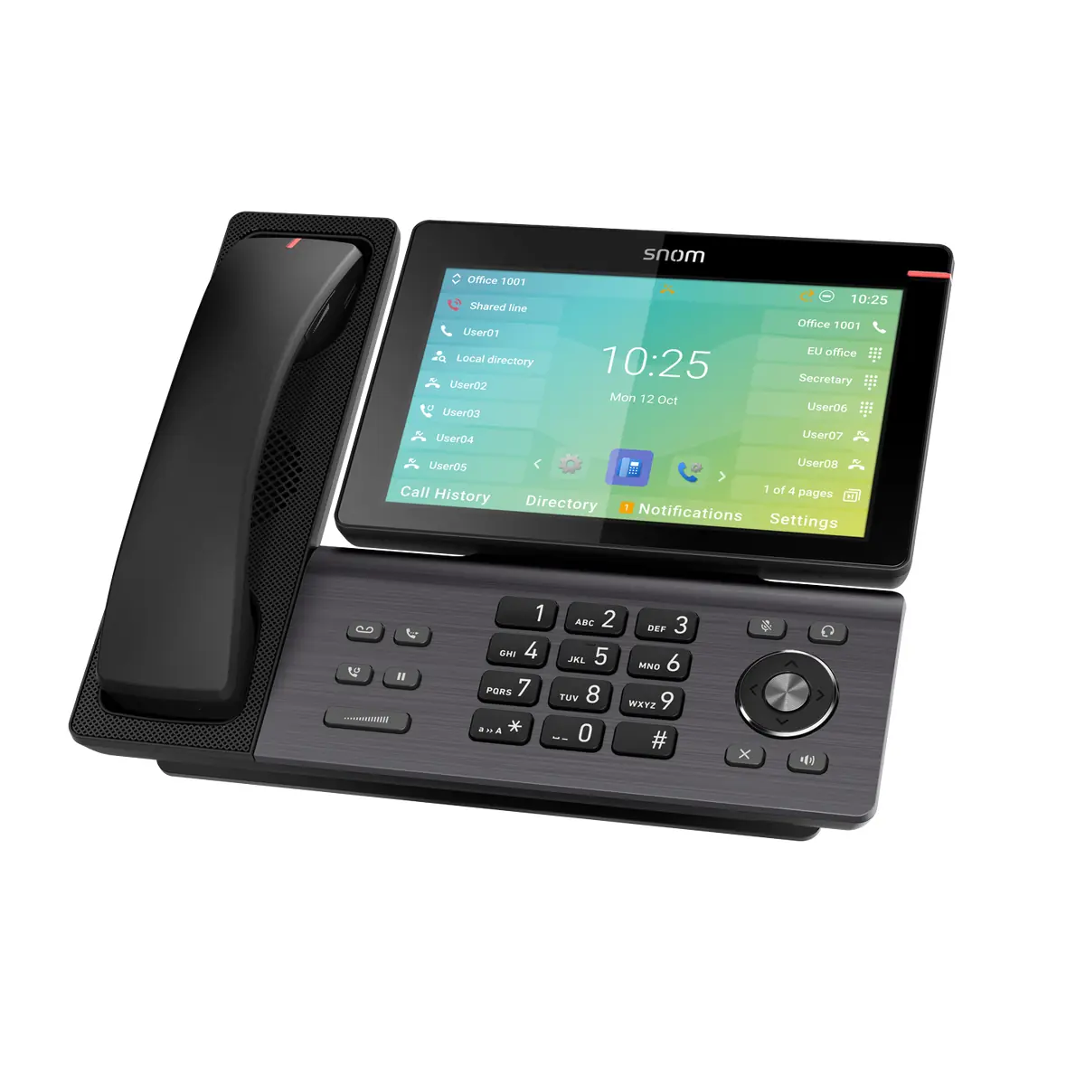 Pantalla táctil de 8 pulgadas del Snom D895M