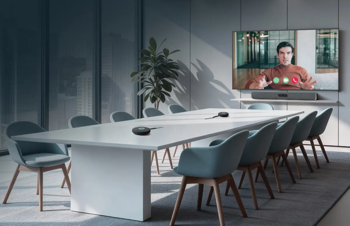 Matriz de 8 micrófonos y cancelación de ruido con IA